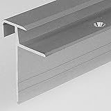5 x 2,5 Meter Laminat-Treppenkante/Winkelprofil | Einfasshöhe 8,5 mm | 33 mm breit | Aluminium eloxiert | gebohrt