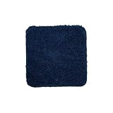 WohnDirect Badematten zum Set kombinierbar - Badvorleger 45x45 cm - Badteppich rutschfest & waschbar - Dunkelblau - OHNE WC Ausschnitt