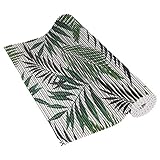 Venilia Weichschaummatte Venisoft Tropical leaves, rutschfester Bodenbelag, Duschmatte, Badewannenvorleger, Anti-Rutschmatte, PVC-Polyester, 65 x 200 cm, 56806