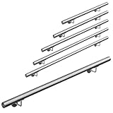 Edelstahl Handlauf Treppengeländer Geländer Wandhandlauf Wand Treppe 40-1000 cm V2Aox, Länge:110 cm
