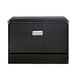 qazxsw Schuhablagebank mit Flip-Drawer Flurablage Regal Schuhregal Holzschrank Schuhbank Sitzablage Organizer für Eingangsbereich Wohnzimmer Schlafzimmer