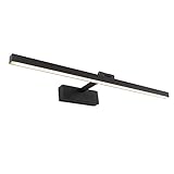 Klighten LED Spiegellampe Bad 61cm, 180 Grad Drehung Wandleuchte für bad IP44, 18W 1170 Lumen Spiegelleuchte Bad, Badlampe Wand Aluminium, Warmweiß 3000K, Schwarz