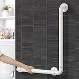 Synlyn Haltegriff Dusche Badewannengriff Edelstahl Wandgriff Rutschfest Duschgriff für Senioren und Kinder Handgriff Bad Badezimmer WC Sicherheitsgriff mit Montierten Schrauben, Länge 40 cm
