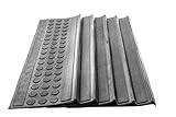 5 Stck Stufenmatte Set Melina schwarz Jet-Line Treppenstufen außen Garten antirutschmatte treppenmatten Stufenmatten Rutschhemmend 75x25 cm