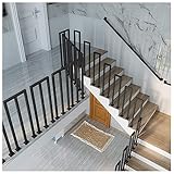 Handläufe MAZHONG Treppenhaus U-förmige Schmiedeeiserne Treppengeländer Nordic Moderner Rutschfester Dekorativer Zaun für Villen, Balkone, Flure, Wohnungen Leicht zu Montieren Schwarz(Size:90cm)