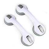 2 Stück Duschgriff Saugnapf, Saugbad Haltegriffe, Haltegriffe für das Saugbad, für Badezimmer, Dusche, Kinder und Senioren (grau)