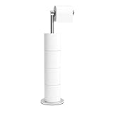 2 IN 1 Toilettenpapierhalter Stehend, Klappbarer Toilettenpapierrollenhalter, Freistehender Toilettenpapierhalter, Moderner Rostfreier Toilettenpapierständer