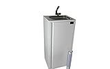 Mobiles Handwaschbecken Waschbecken Verkaufsstand + Heizstab Warmwasser bis ca. 36°C weiß (ad-ideen)