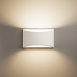 LightHUB oben unten innen Gips Wandleuchte Gipsleuchte modernes G9 wandlampen wandleuchte dekoration (fertig bemalt für LED) weiß - Perfekt für schlafzimmer, küchen, büro, Badezimmer, flurbeleuchtung