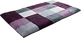 Erwin Müller Badematte, Badteppich, Badvorleger rutschhemmend aubergine Größe 60x90 cm - kuscheliger Hochflor, für Fußbodenheizung geeignet (weitere Größen)