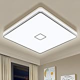 Badlampe 24W LED Deckenleuchte Bad Airand LED Deckenlampe IP44 Wasserdicht Badezimmer Lampe Ø32.5CM Deckenlampe Für Wohnzimmer Schlafzimmer Kinderzimmer 2050LM Deckenleuchte Küche 4000K Neutralweiß