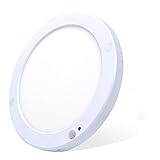 LED Deckenleuchte mit Bewegungsmelder IP40 18W 1800LM 6000K Kaltweiß , LED Deckenlampe Rund Ultraslim 1.8cm, LED PIR Leuchte Für Garage, Lager, Flur, Keller, Haustür, Treppenhaus, Ausgang und Eingang