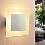 ZMH LED Wandlampe innen Wandleuchte Flur modern Wand Beleuchtung rund 3000K warmweiß aus Eisen & Acryl Ø16cm 6.9W Flurlampe für Wohnzimmer Arbeitszimmer Schlafzimmer Treppenhaus