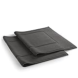 Blumtal 2er Set Badvorleger, Badematte - Weicher Duschvorleger, 100% Baumwolle, Oeko-Tex Zertifiziert, 51x79 cm, anthrazit