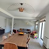 GLZXMQBP Vertigo Lampe 100cm Copper Pendelleuchte Vintage Retro Pendelleuchten Deckenleuchten Glas + Polyurethan, Stoff Hut Modernes Design Wohnzimmer Küche Badezimmerbeleuchtung, E27 (100CM, Copper)
