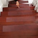 KLGZ Rutschfester Treppenstreifen 10 x 61cm, Rutschfestes PEVA-Treppenband, 15 Stück Kindersicherungsband, Wasserdicht und rutschfest 10 * 61cm