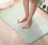 Antirutschmatten Maschine waschbar Teppich Absorbent Badezimmer für Heim Teppich Fußmatten Mats,Lightgreen,80×120cm